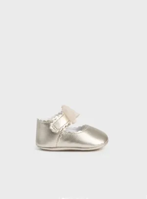 9742 Baby Girls Bow Mary Jane - Champagne