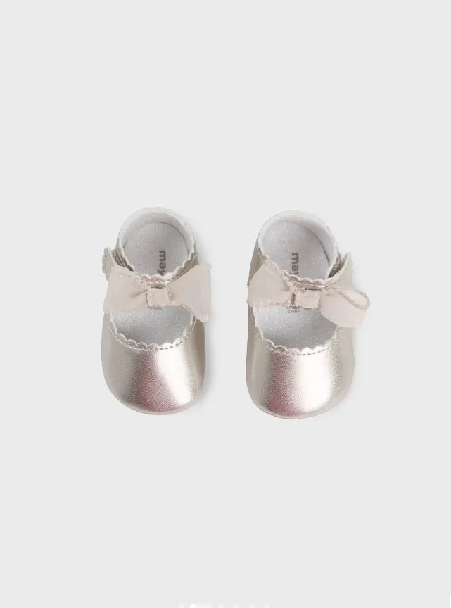 9742 Baby Girls Bow Mary Jane - Champagne