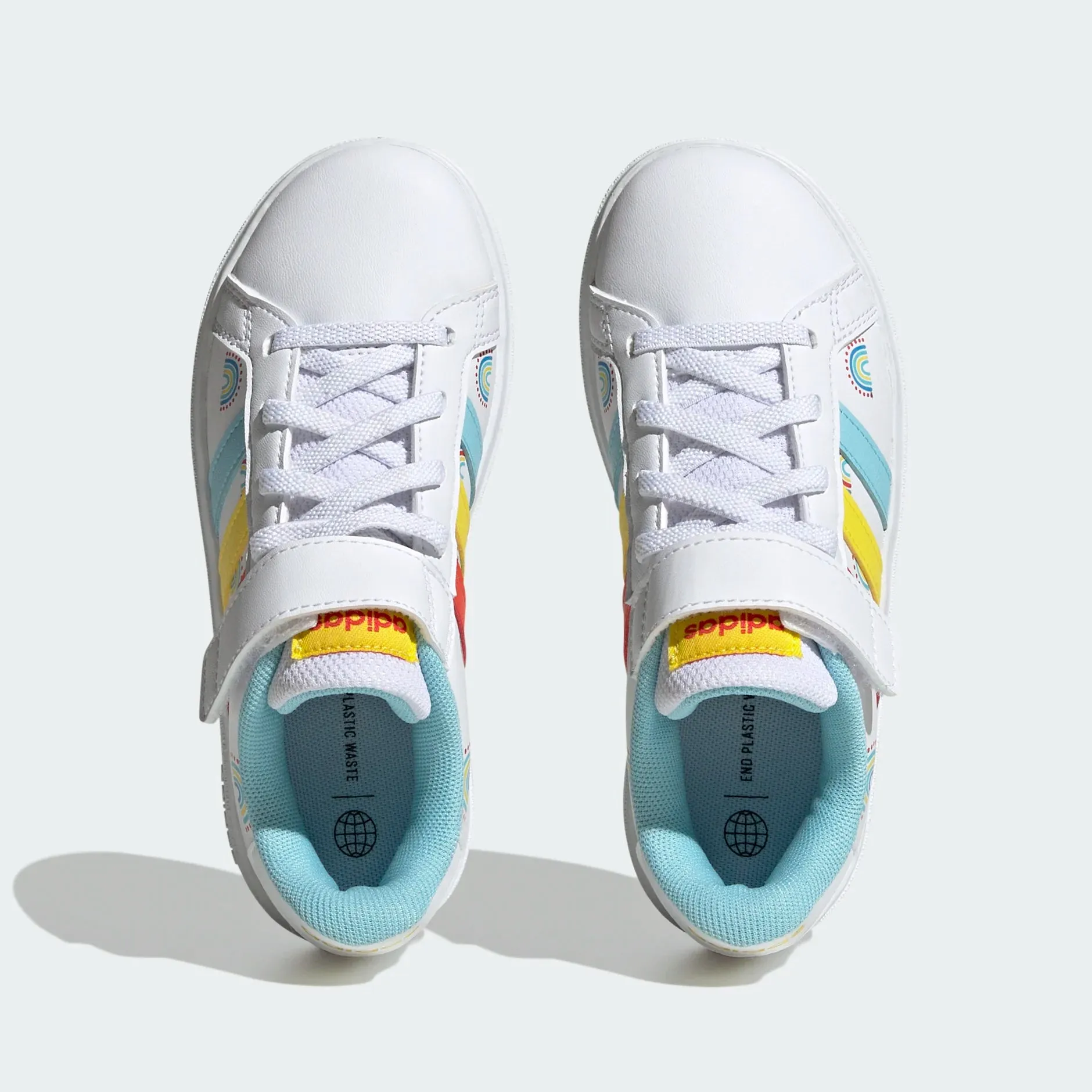 ADIDAS GRAND COURT SUSTAINABLE LIFESTYLE COURT ELASTIC LACE AND TOP STRAP  - GY2457