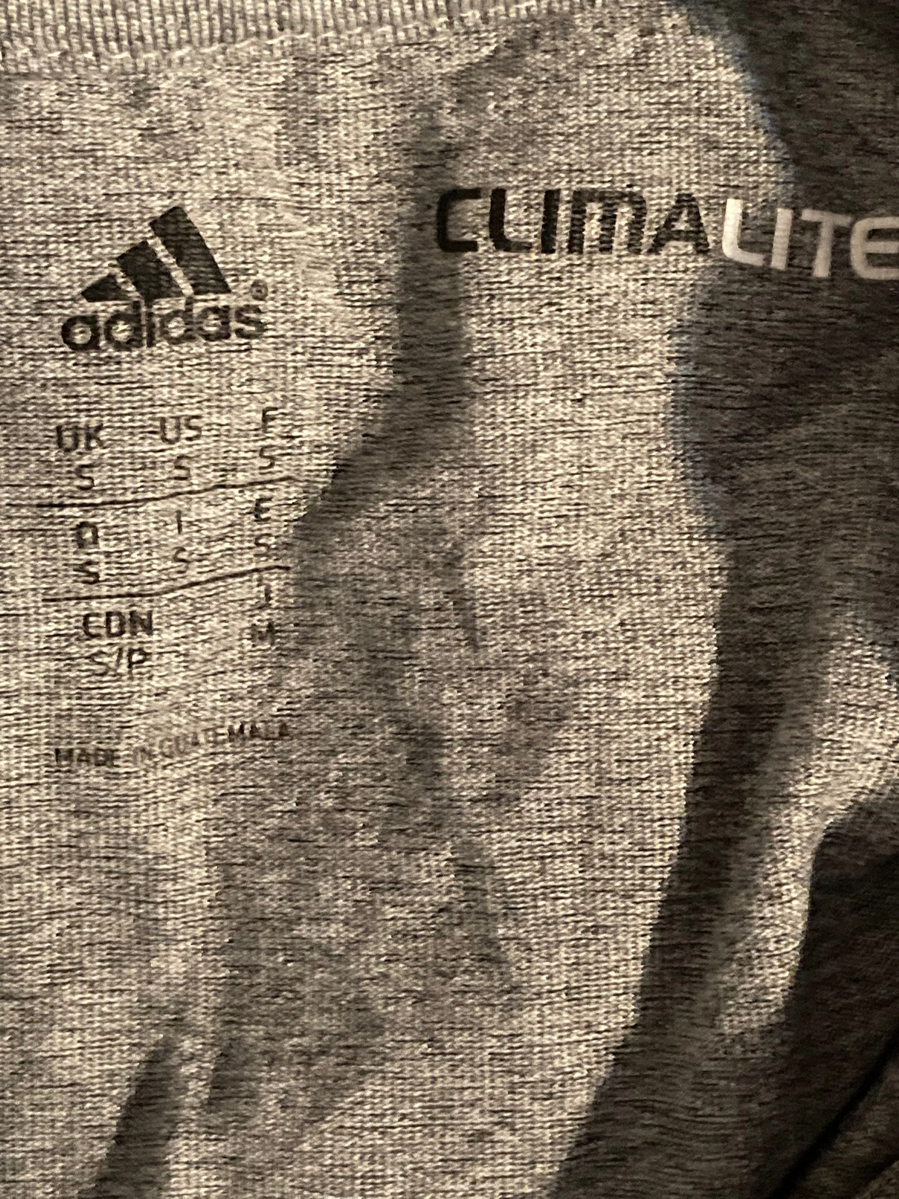 ADIDAS "COAST GUARD TRACK & FIELD" CLIMALITE Graphic Print Adult S Small SM Gray T-Shirt Tee Shirt