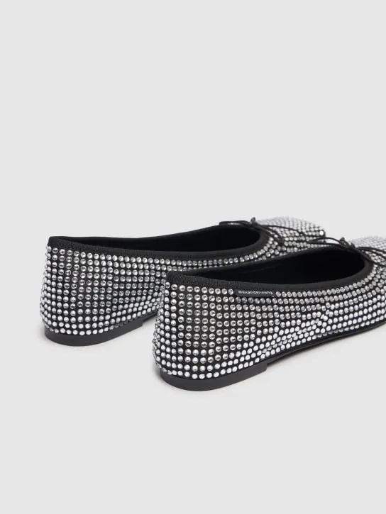 Alexander Wang   10mm Billie satin &amp; crystal flats 