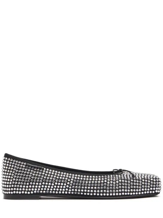 Alexander Wang   10mm Billie satin &amp; crystal flats 