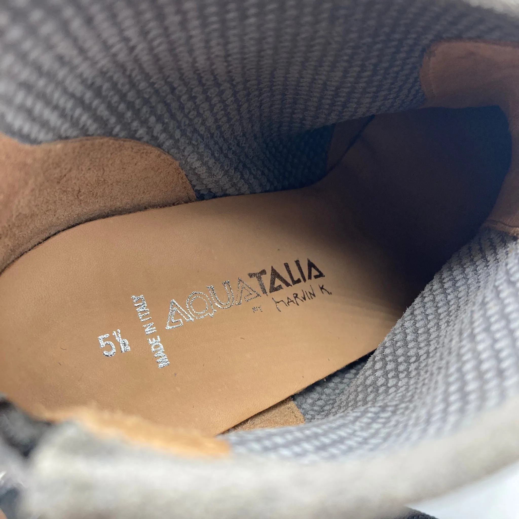 Aquatalia Gray Suede Booties