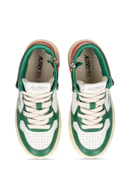 Autry   Medalist two-tone mid sneakers 