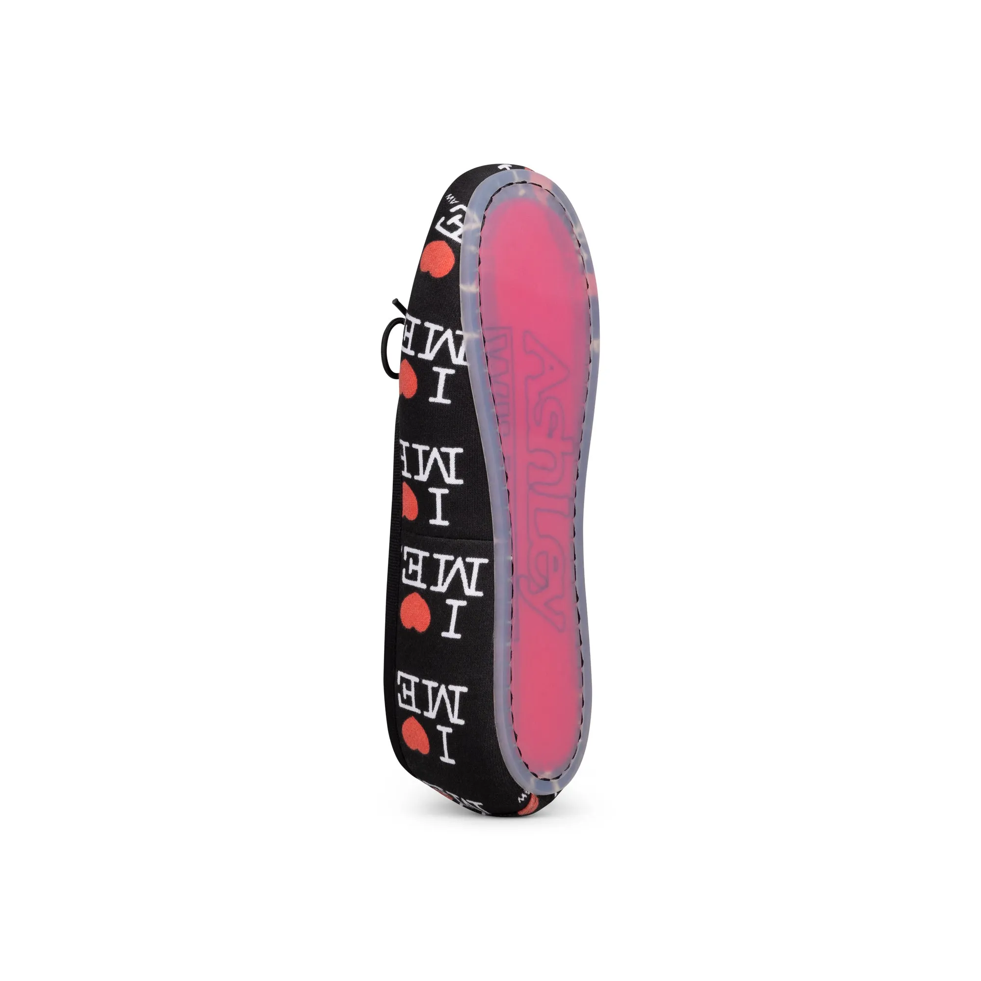 BLACK I HEART ME MELODY FLATS