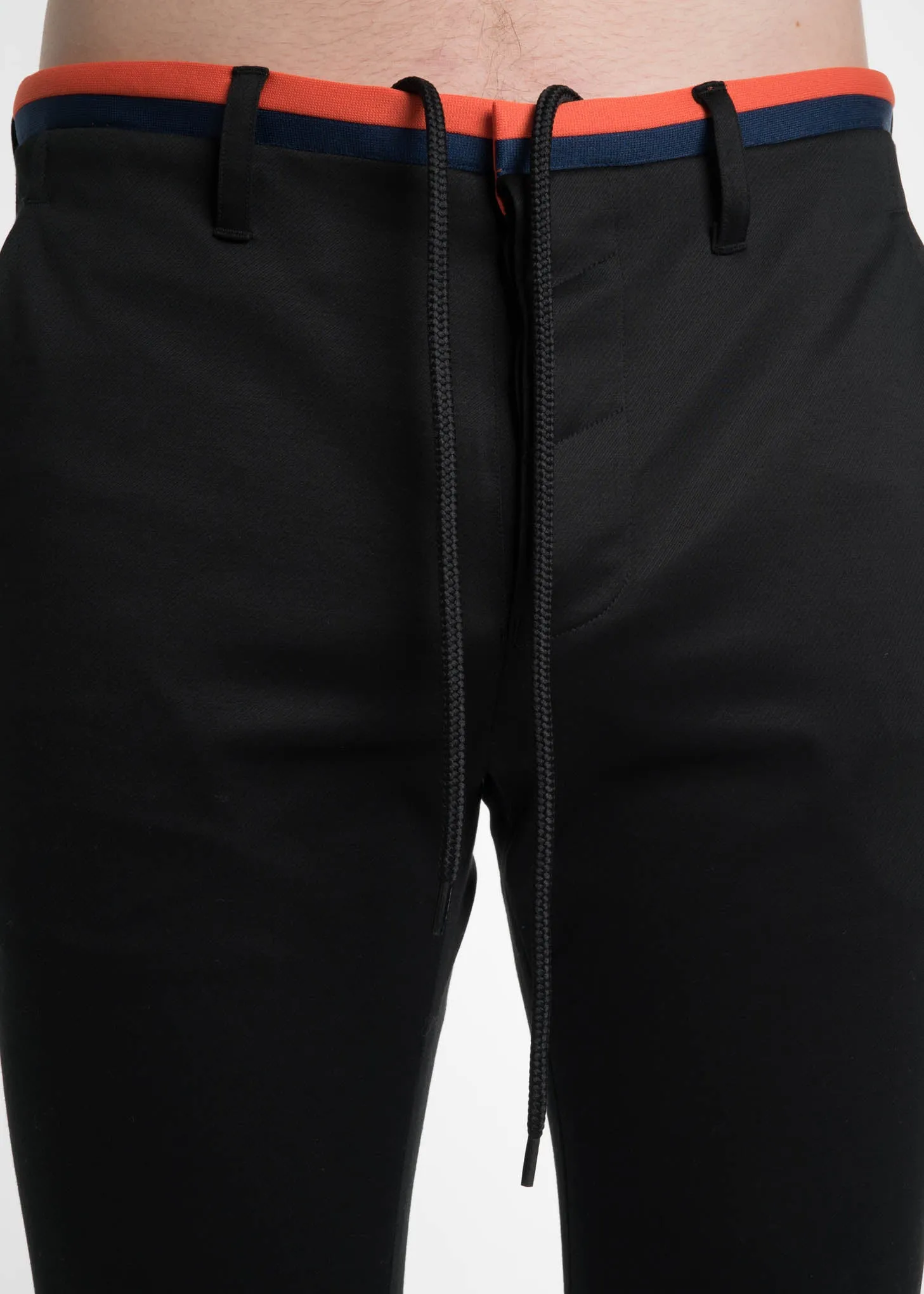 Black Rib Football Flare Track Pants