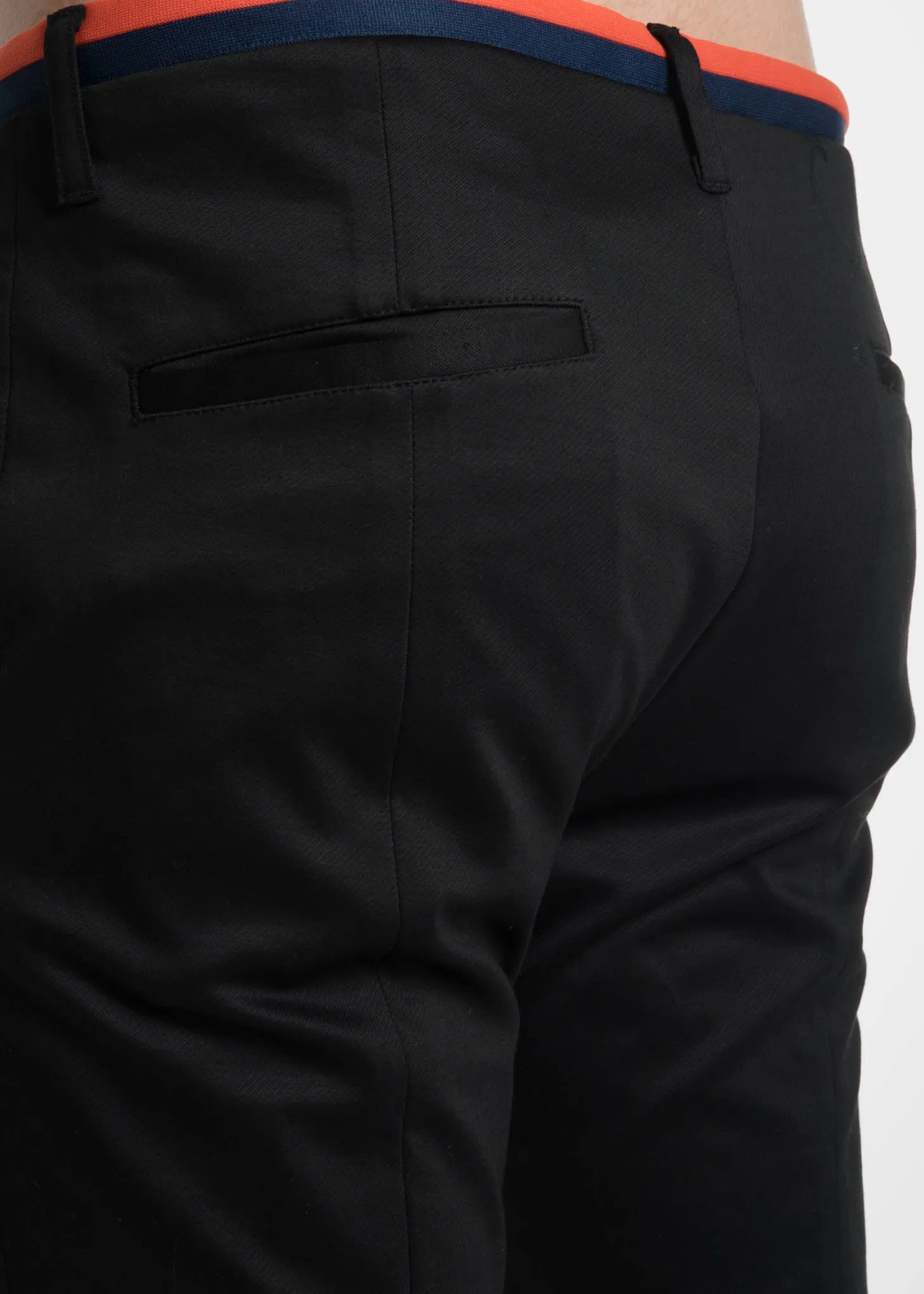 Black Rib Football Flare Track Pants