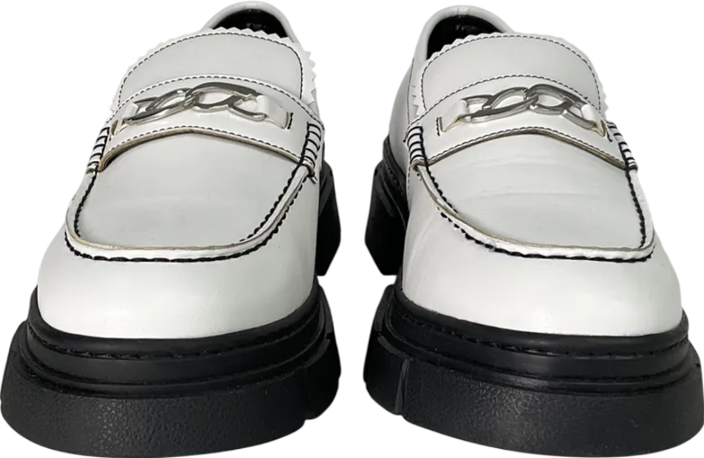 boohooMan White Track Sole Snaffle Loafer UK 10 EU 44 👞