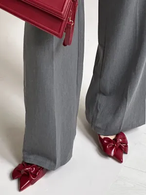 Bow heels - Burgandy