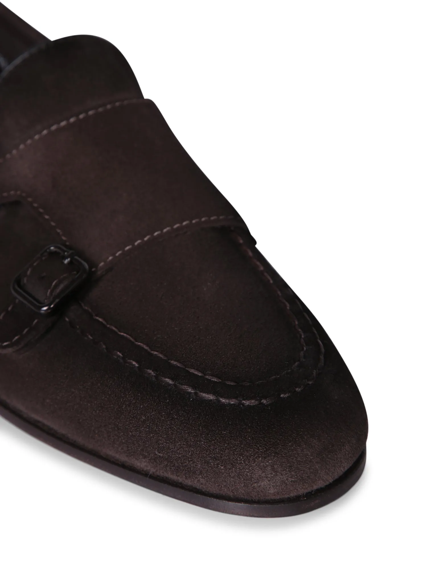 Brown Suede Loafer Monkstrap Dong TDM