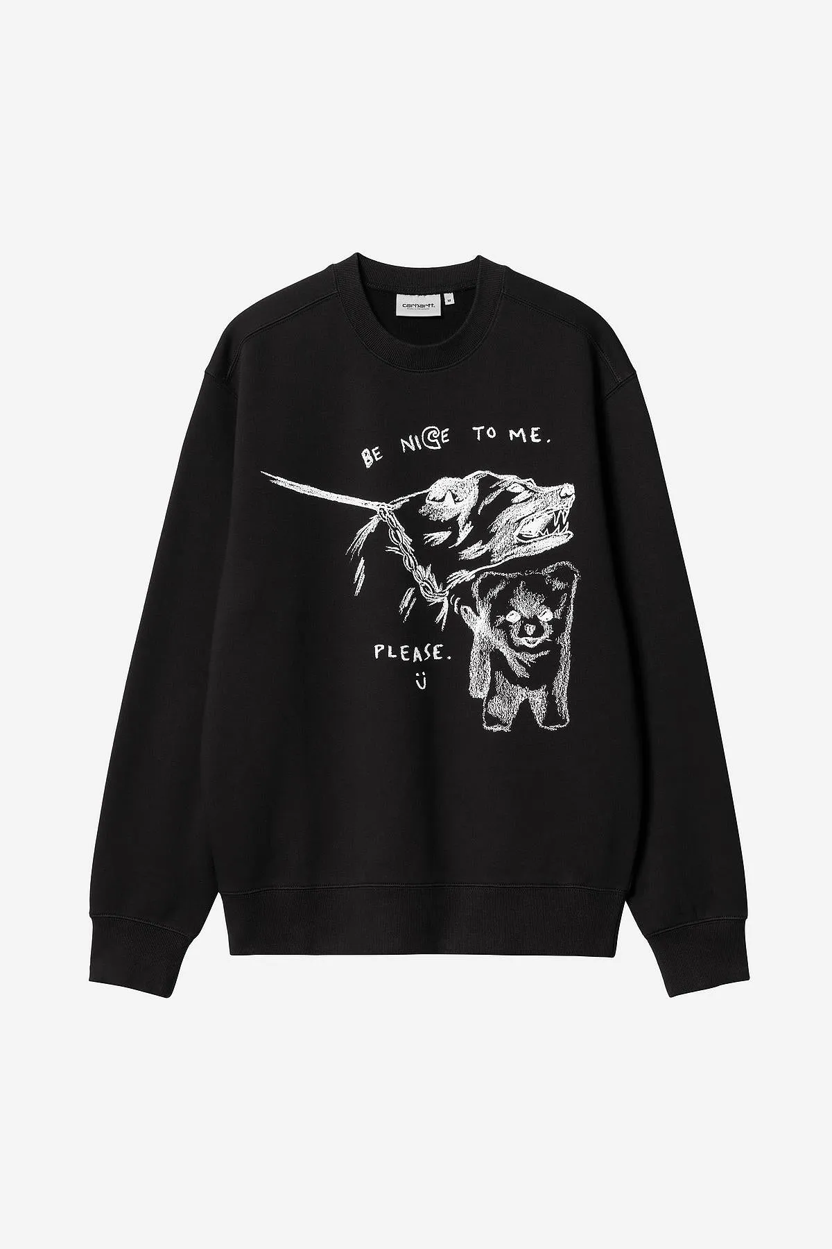 Carhartt Wip Pepe Be Nice Sweat Cotton Nero Uomo