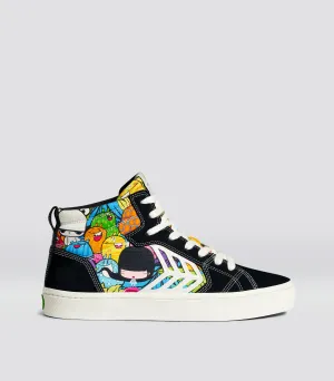 CATIBA PRO High Black Suede Toz Canvas Sneaker Women