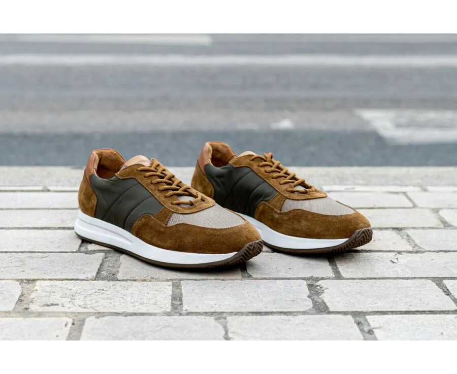 Chamois and Khaki Men&#039;s Trainers - NIRRANDA