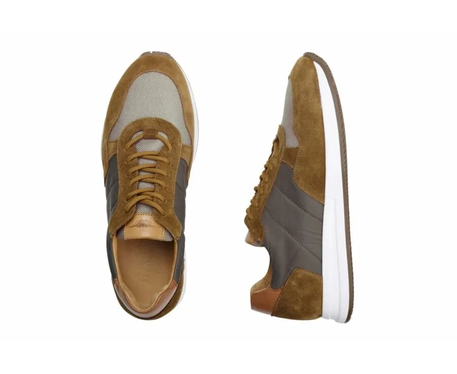 Chamois and Khaki Men&#039;s Trainers - NIRRANDA