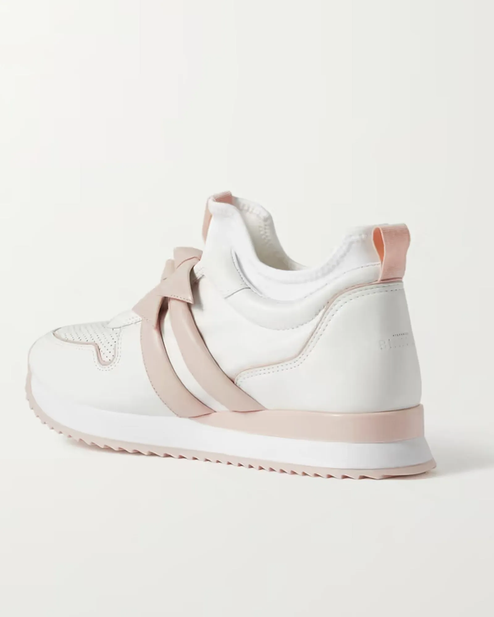 Clarita Jogger bow-embellished leather and neoprene sneakers