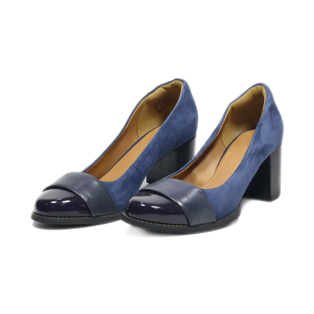 Clarks High-Heel Shoes Suede Blue Colour For Women
