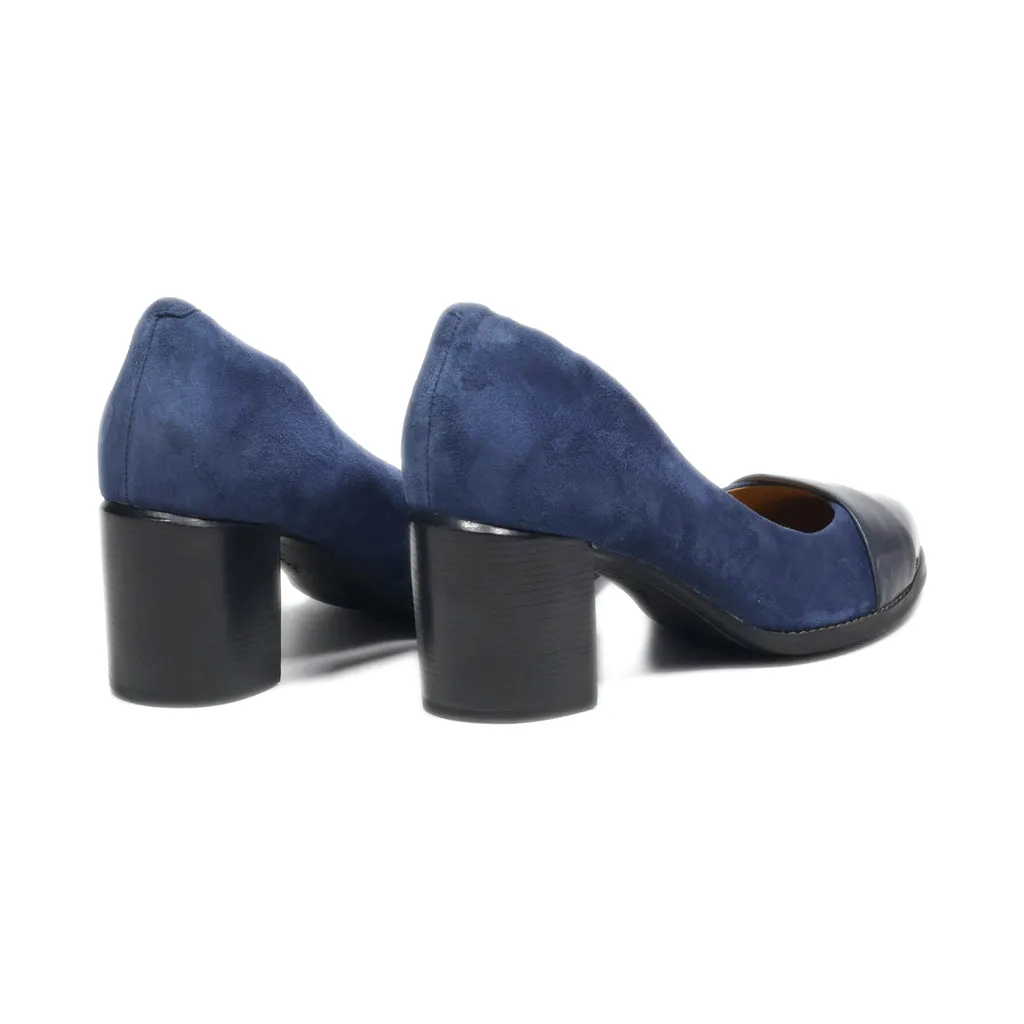 Clarks High-Heel Shoes Suede Blue Colour For Women