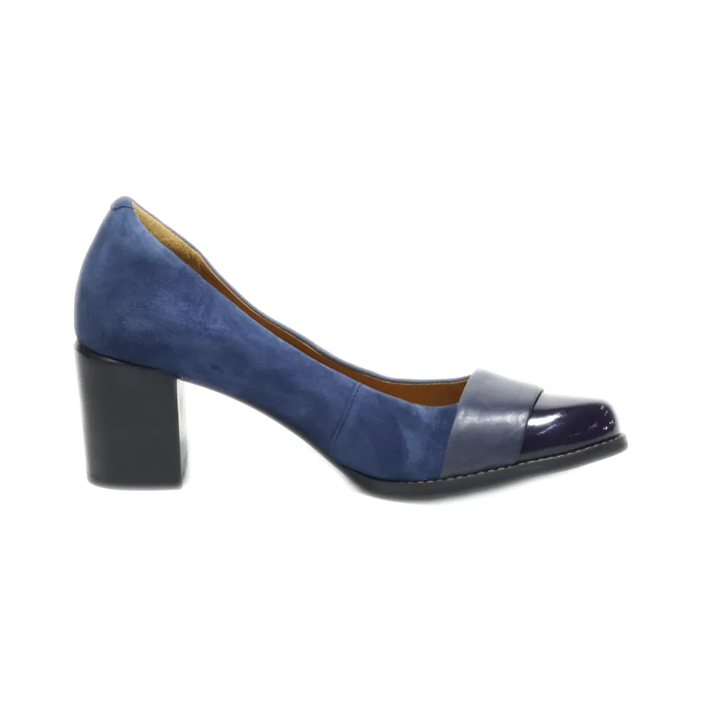 Clarks High-Heel Shoes Suede Blue Colour For Women