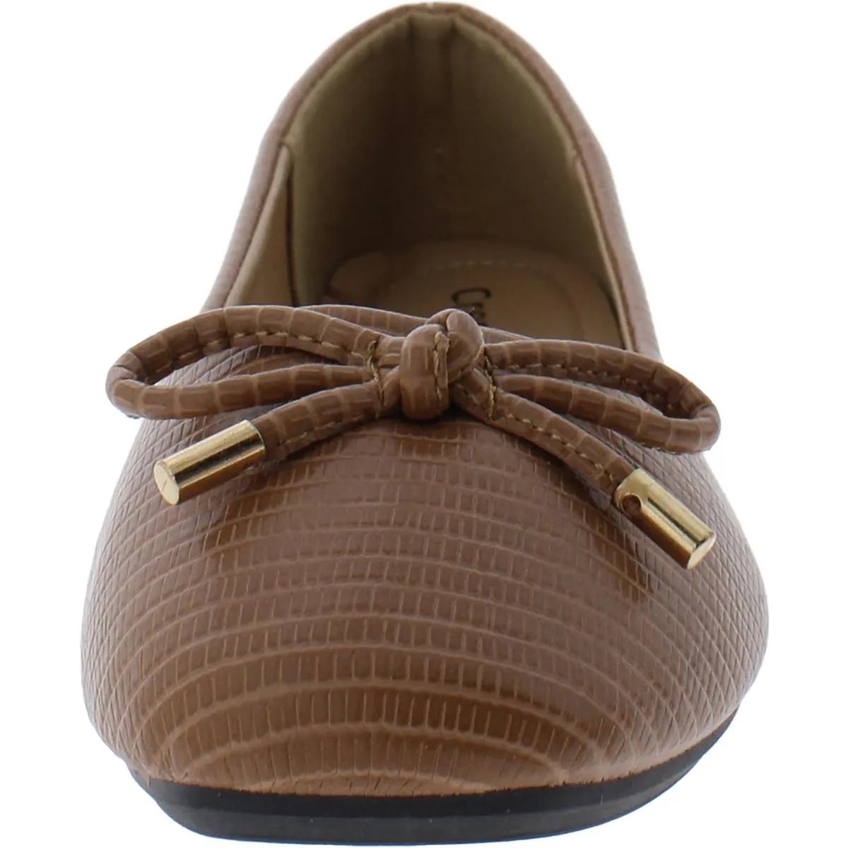 CREPUSCOLO Womens Faux Leather Snake Print Ballet Flats