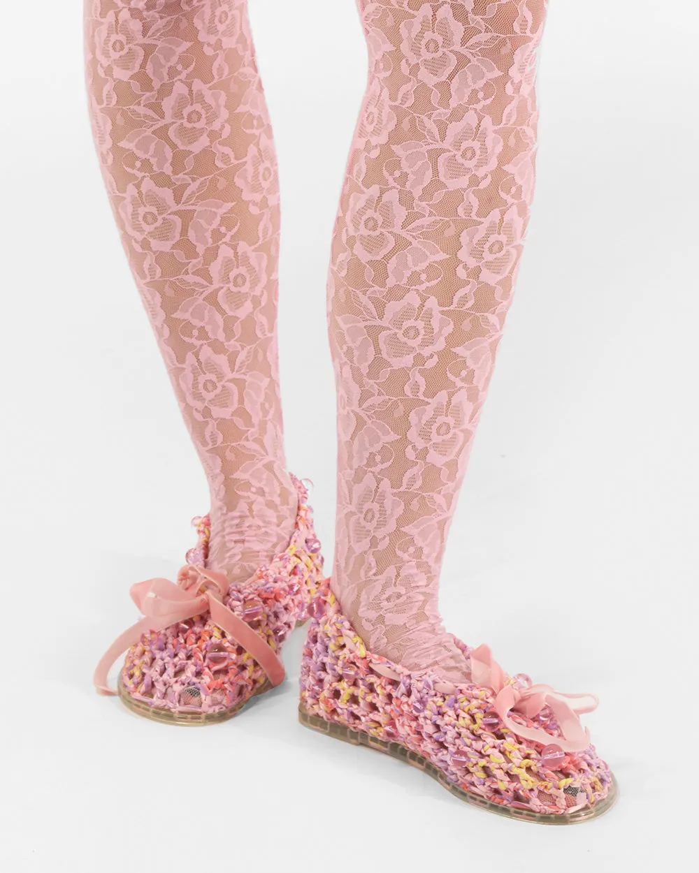 CROCHET BOW BALLET FLAT