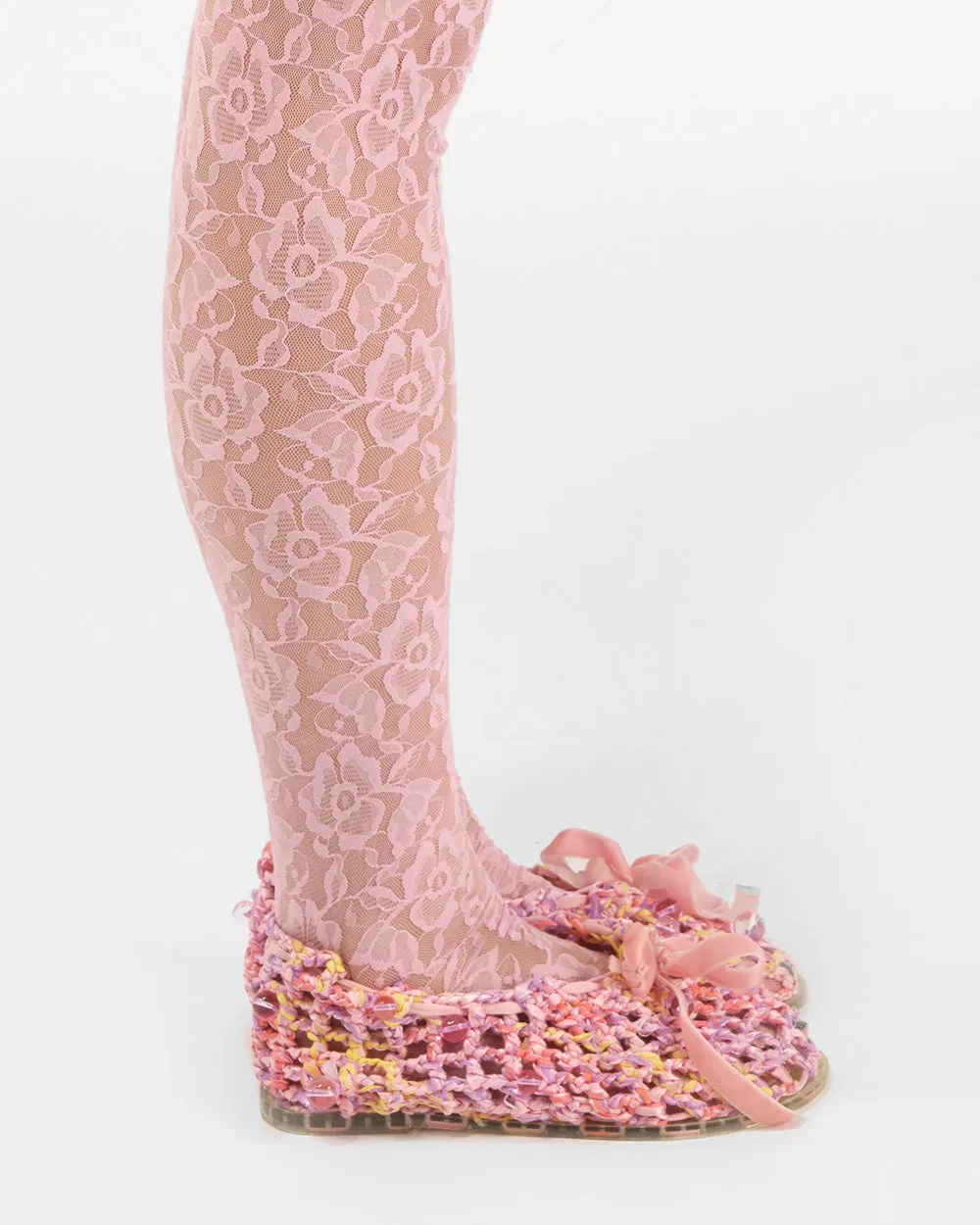 CROCHET BOW BALLET FLAT