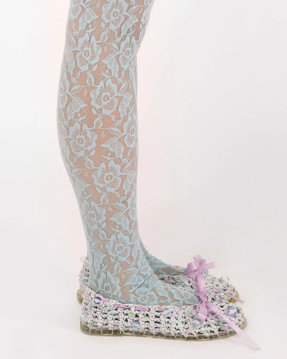 CROCHET BOW BALLET FLAT