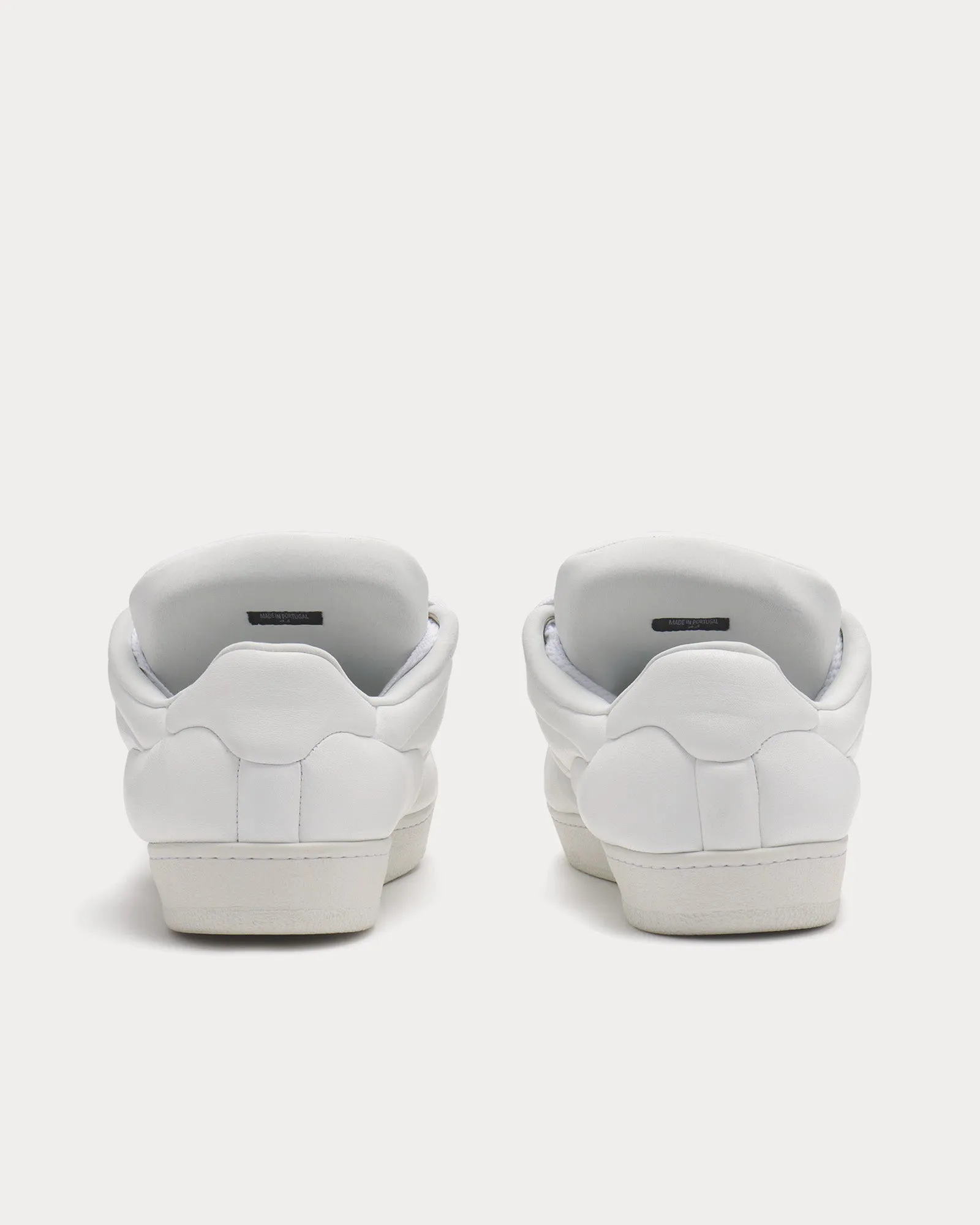 Curb XL Leather White / White Low Top Sneakers