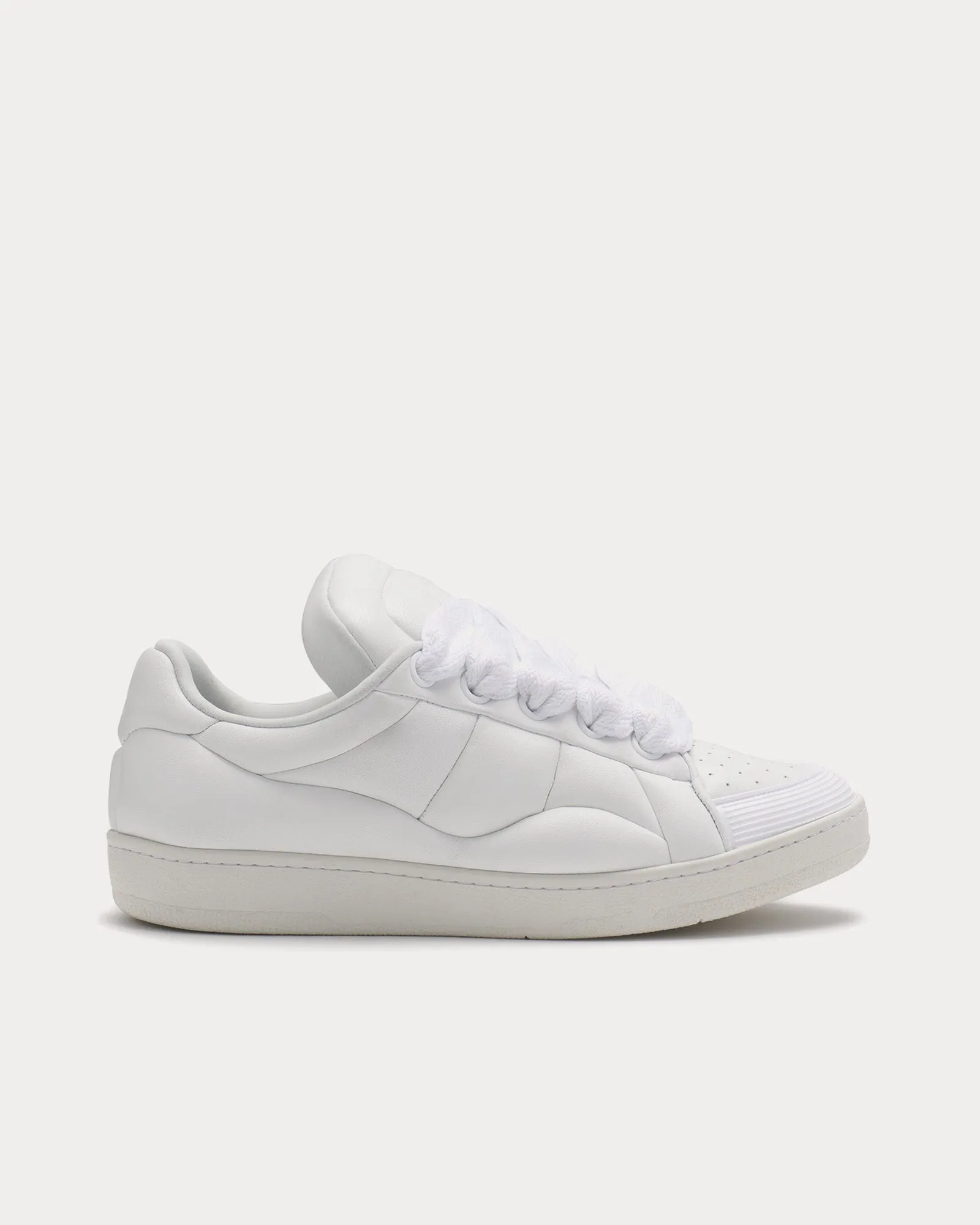 Curb XL Leather White / White Low Top Sneakers