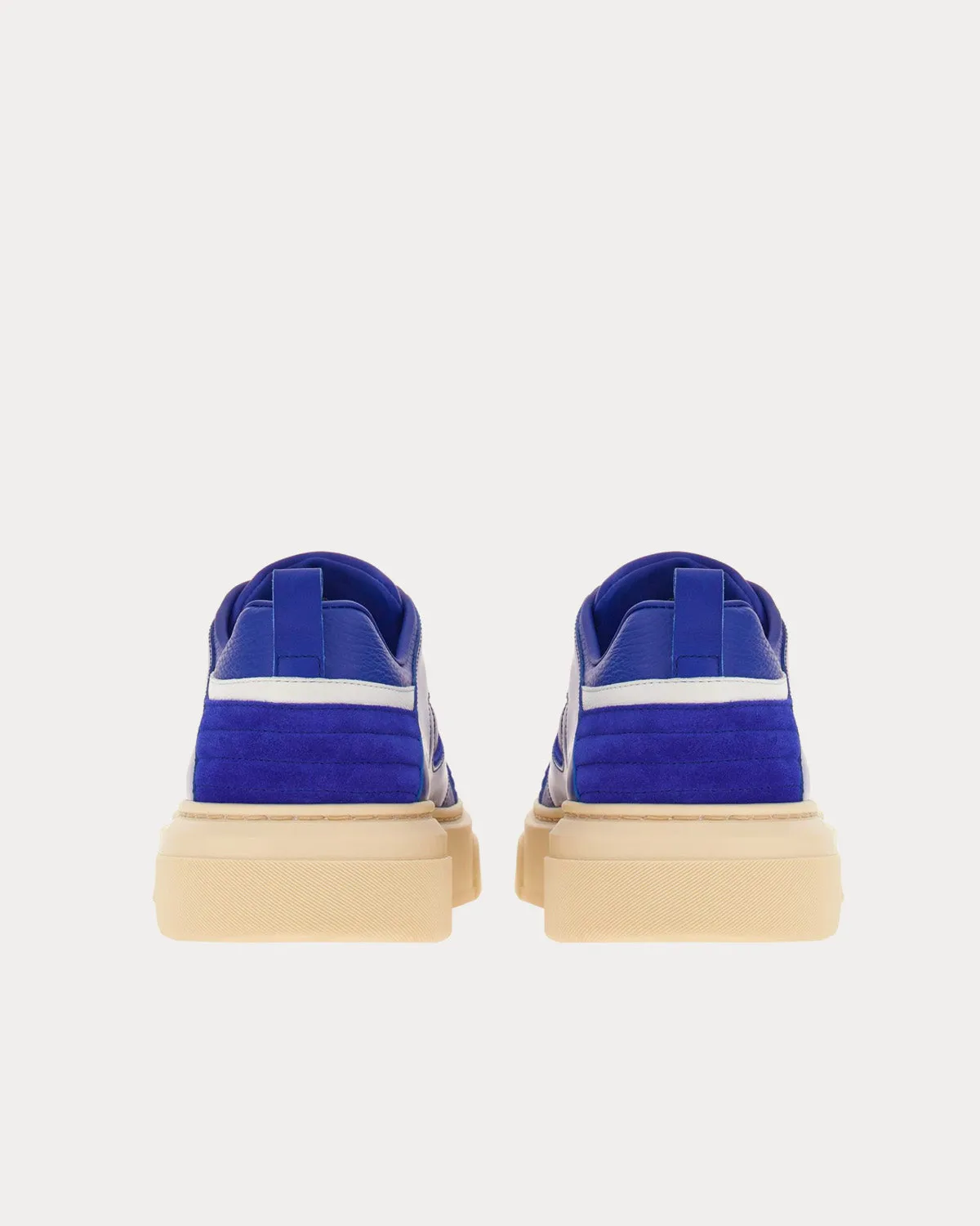 Cut Out Leather Lapis Lazuli Low Top Sneakers