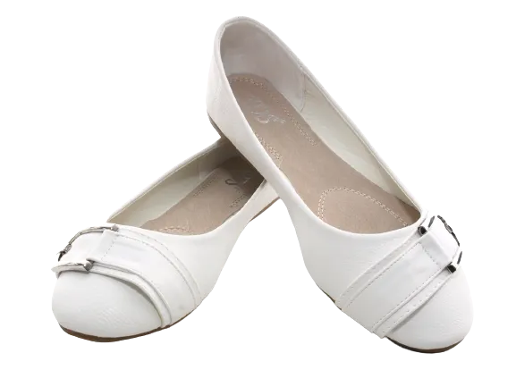 Damen Slipper Halbschuhe Ballerina Loafer Mokassins Slip On Flats Freizeit White # 9699