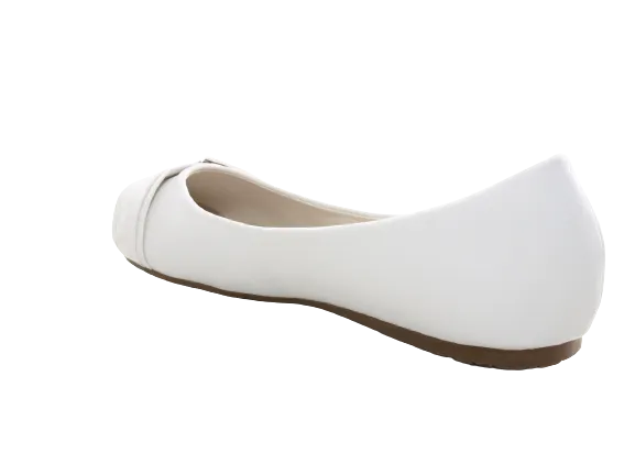 Damen Slipper Halbschuhe Ballerina Loafer Mokassins Slip On Flats Freizeit White # 9699