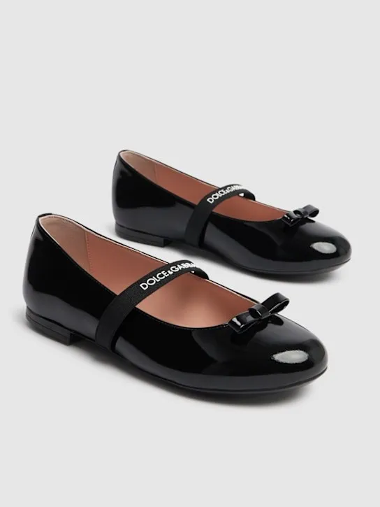 Dolce&amp;Gabbana   Patent leather ballerina flats 