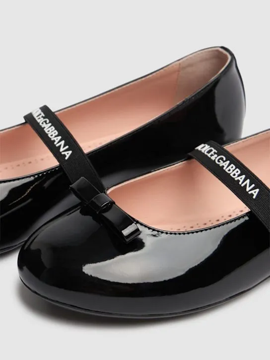 Dolce&amp;Gabbana   Patent leather ballerina flats 