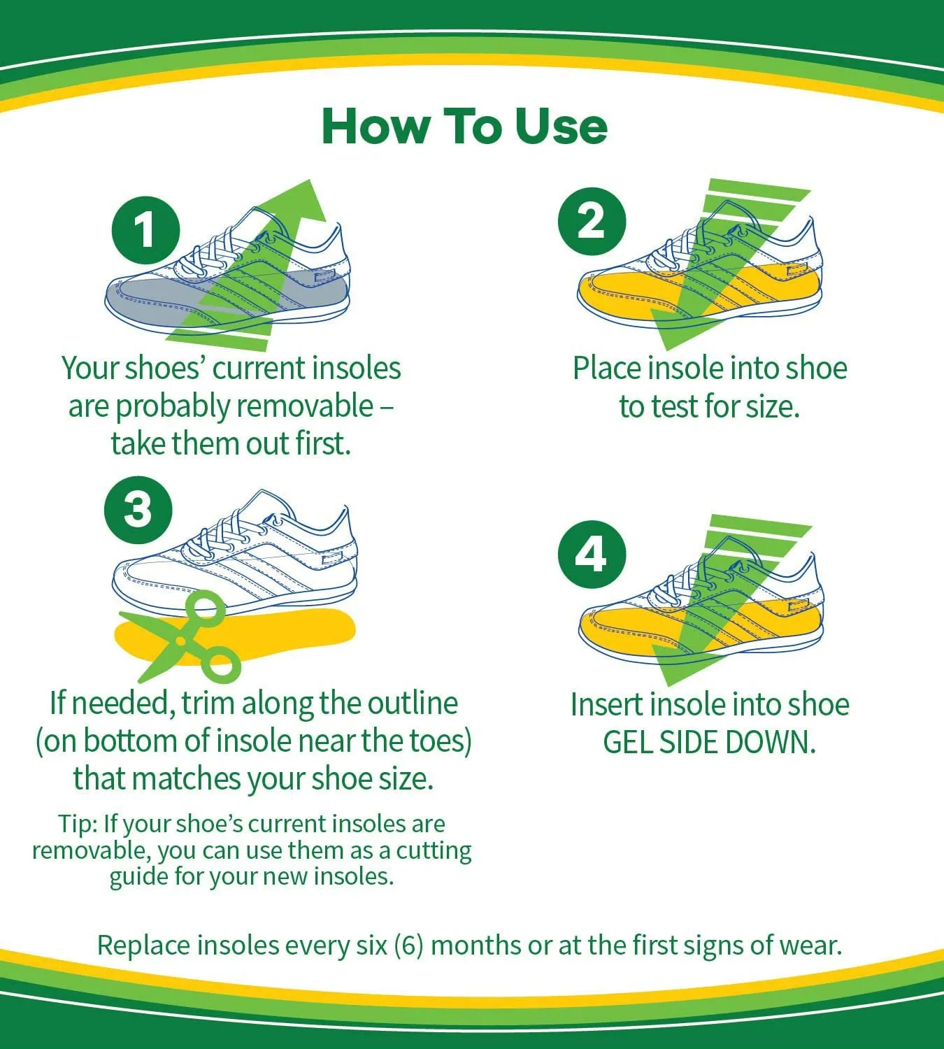 Dr. Scholl's Athletic series, Advanced Sport Massaging Gel Insoles for Women's sizes 6-10