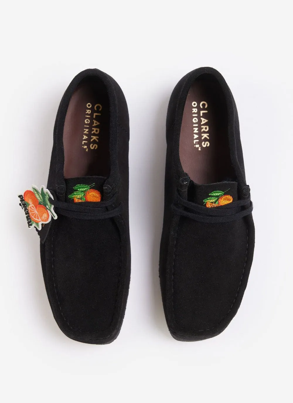 Embroidered Wallabee | Clarks Originals x Percival | Black Suede