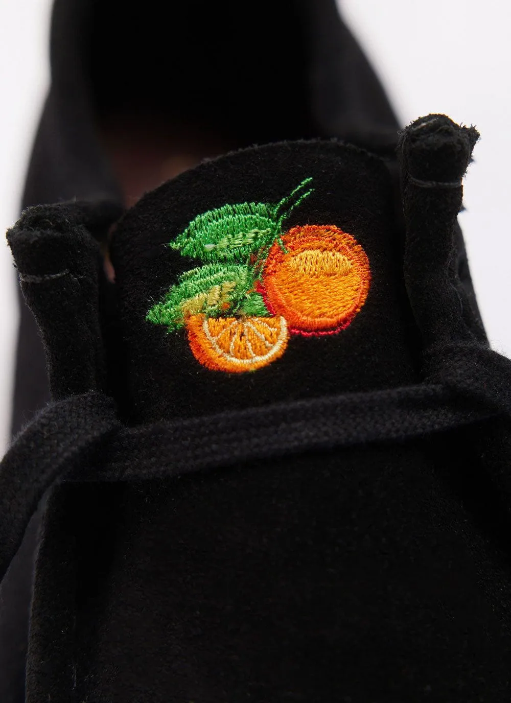 Embroidered Wallabee | Clarks Originals x Percival | Black Suede