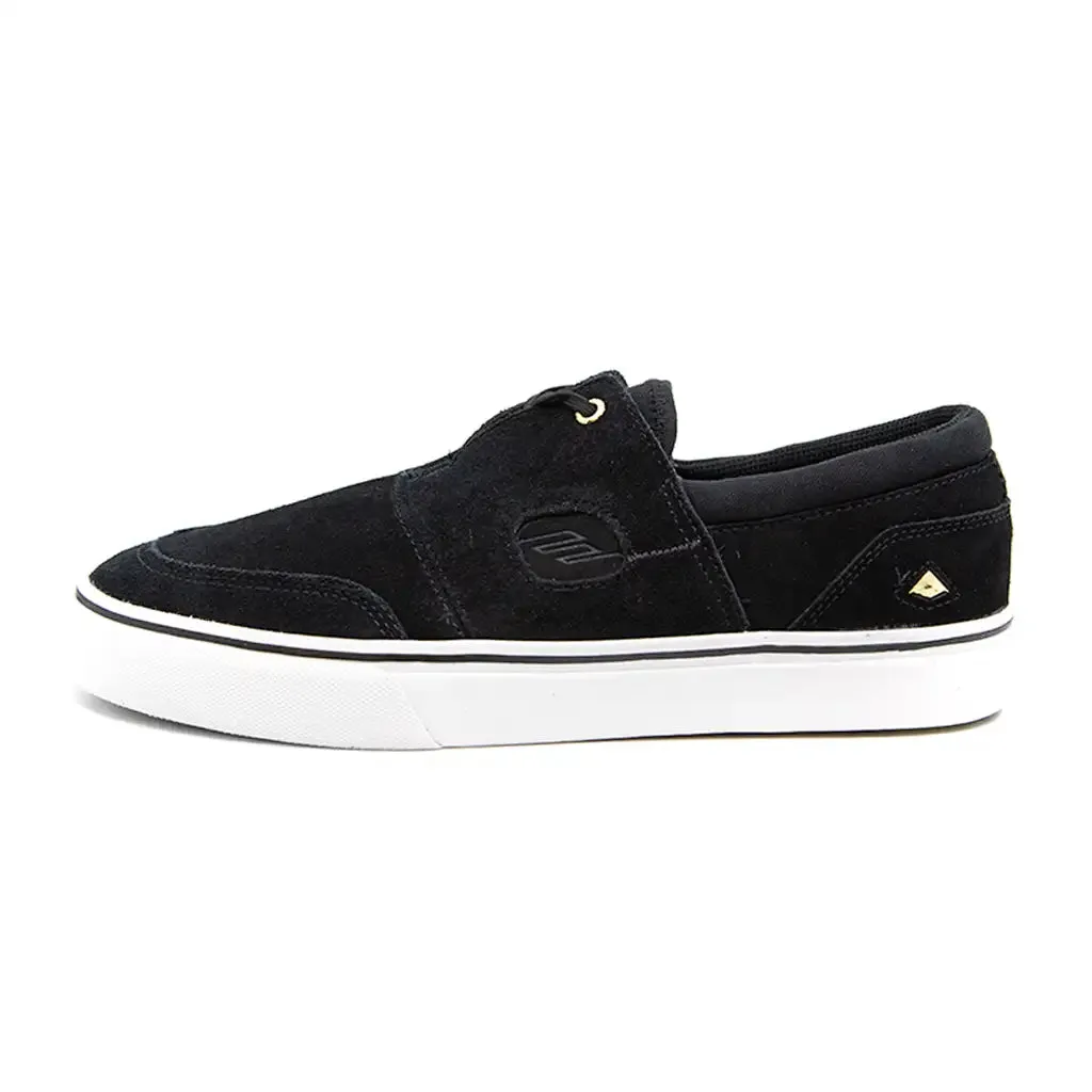 Emerica Servold Skate Shoe - Black / White / Gold