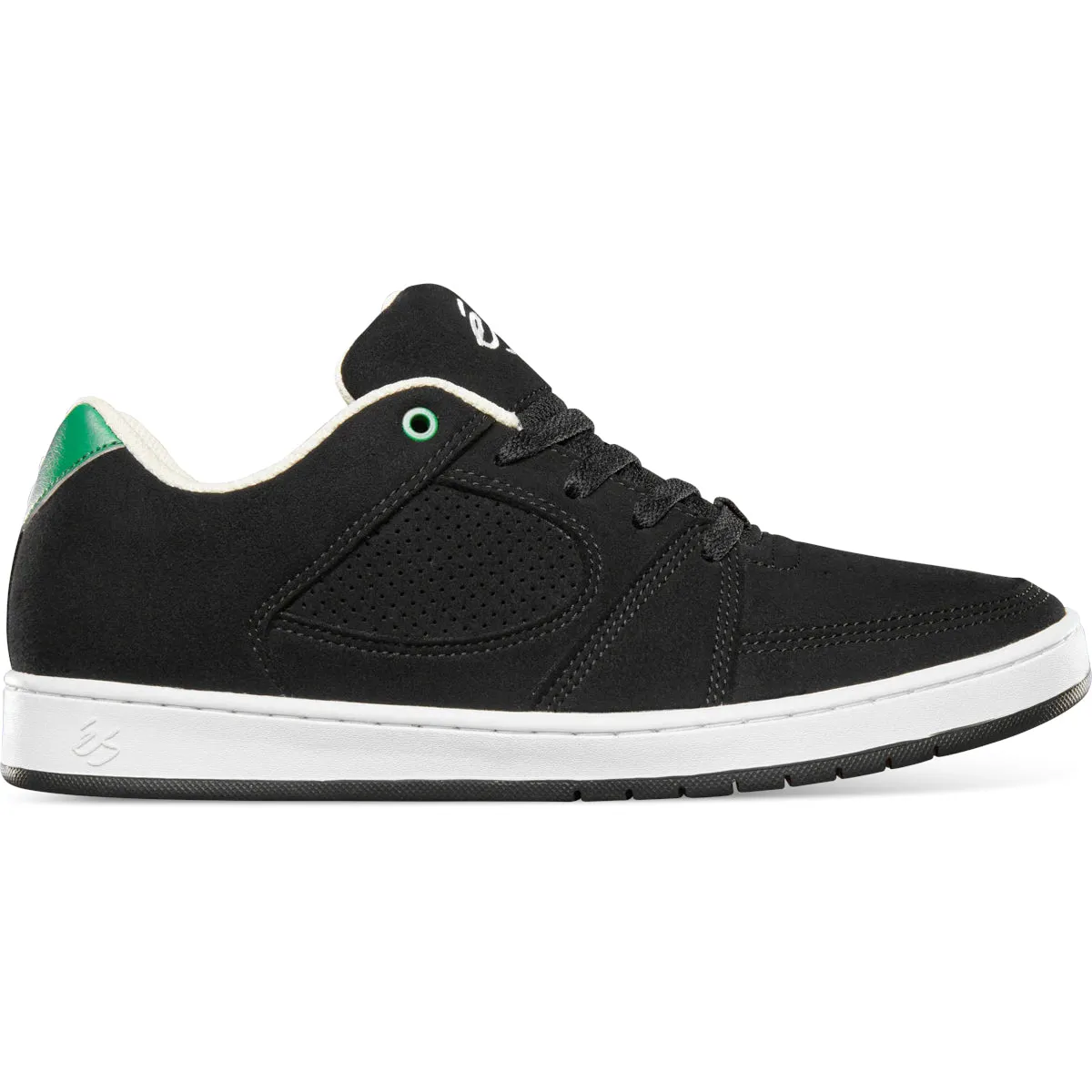 eS Accel Slim Skateboard Shoe - Black/White/Green