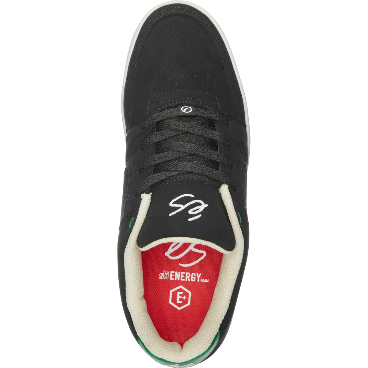 eS Accel Slim Skateboard Shoe - Black/White/Green