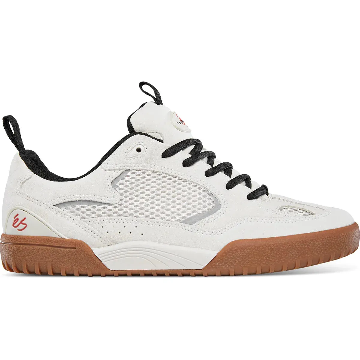 eS Quattro Skateboard Shoe - White/Red/Gum