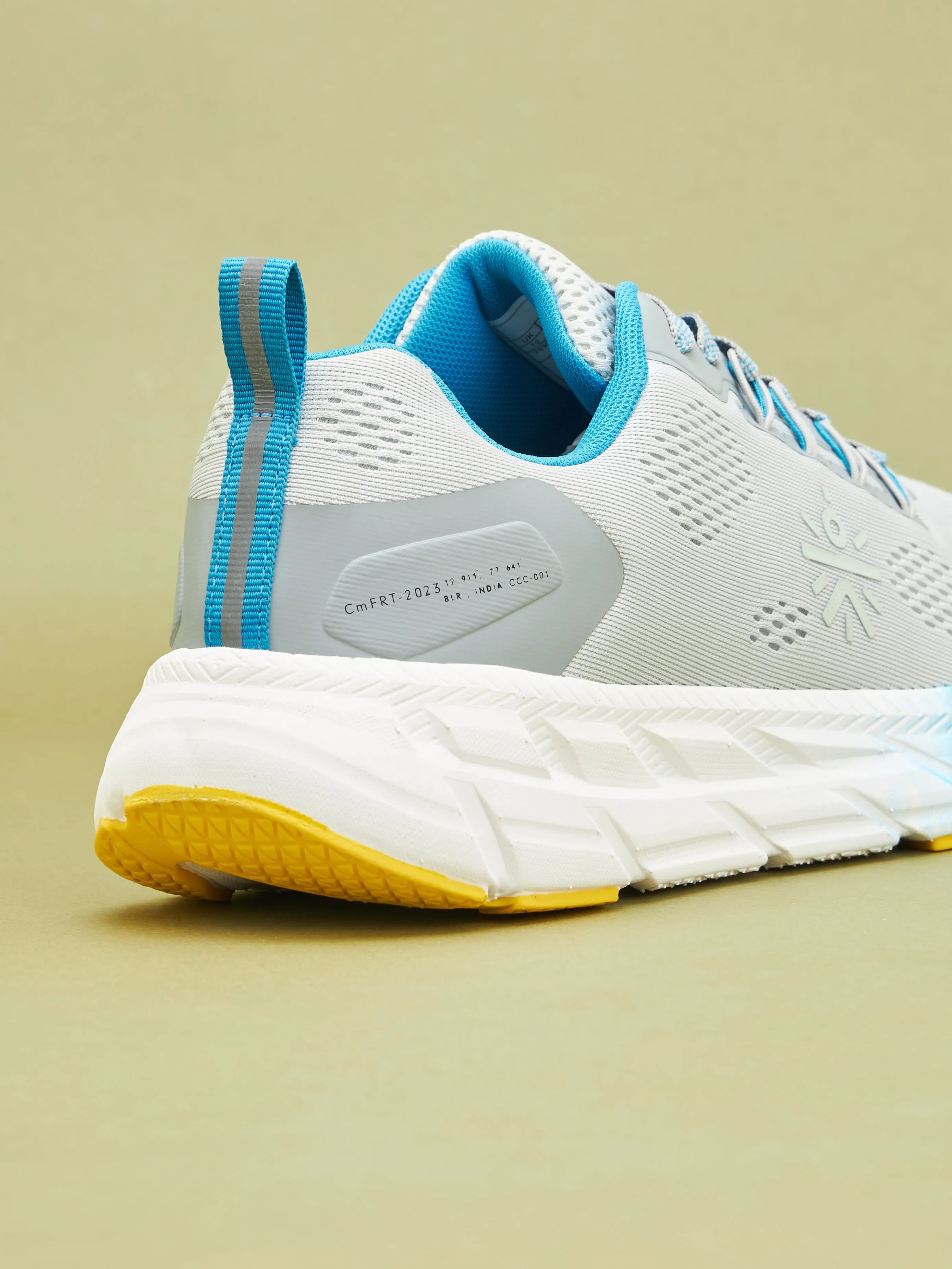 EZ  Ryde Men Running Shoes - Ash Grey/Turquoise Blue