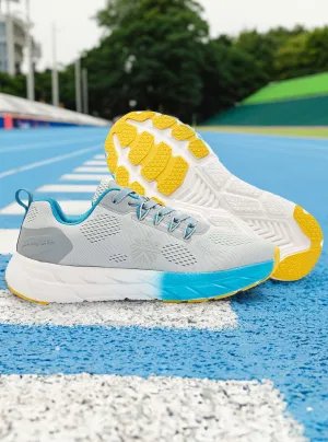 EZ  Ryde Men Running Shoes - Ash Grey/Turquoise Blue