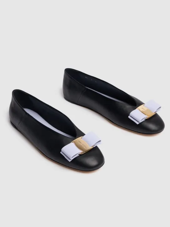 Ferragamo   5mm Vanna leather ballerina flats 