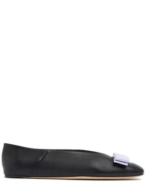Ferragamo   5mm Vanna leather ballerina flats 