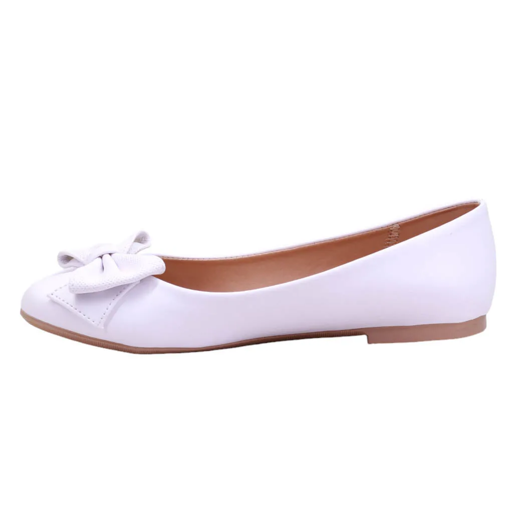 Flats para dama de moño grande de adorno