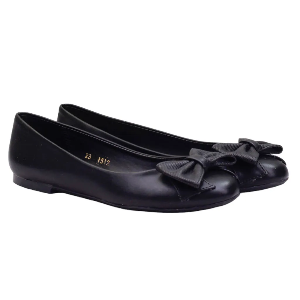 Flats para dama de moño grande de adorno