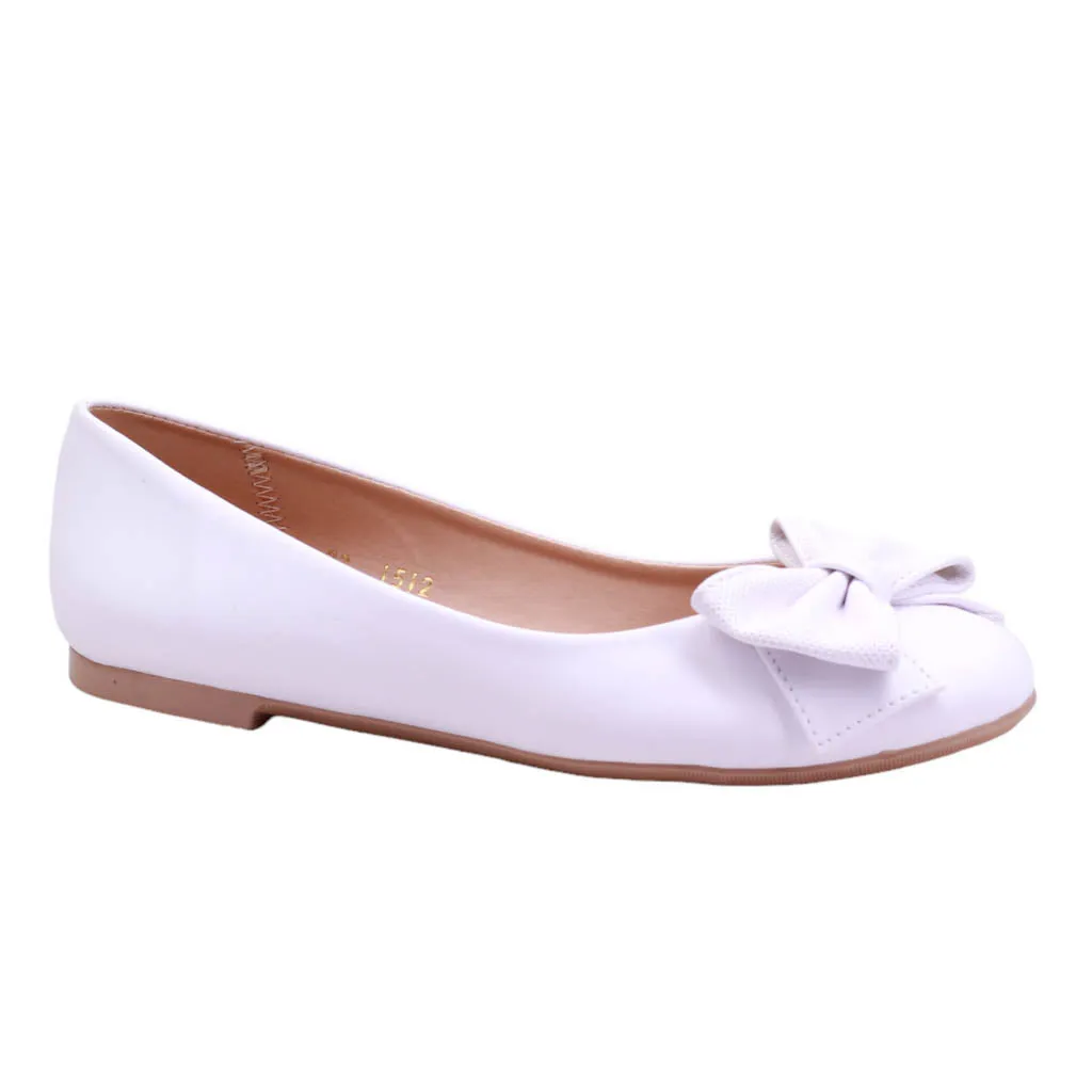Flats para dama de moño grande de adorno