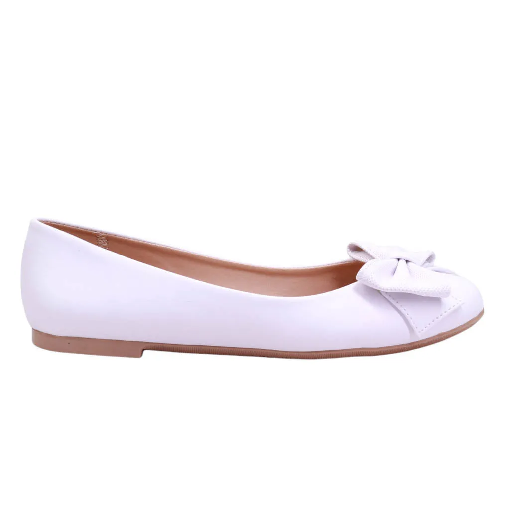 Flats para dama de moño grande de adorno