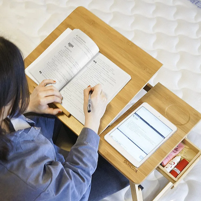 Folding Laptop Bed with Small Table Lazy Simple Desk | Brodtica.com