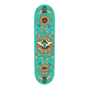 Fracture x Adswarm 2 The Golden Ratio Skateboard Deck Turquoise 8.25"